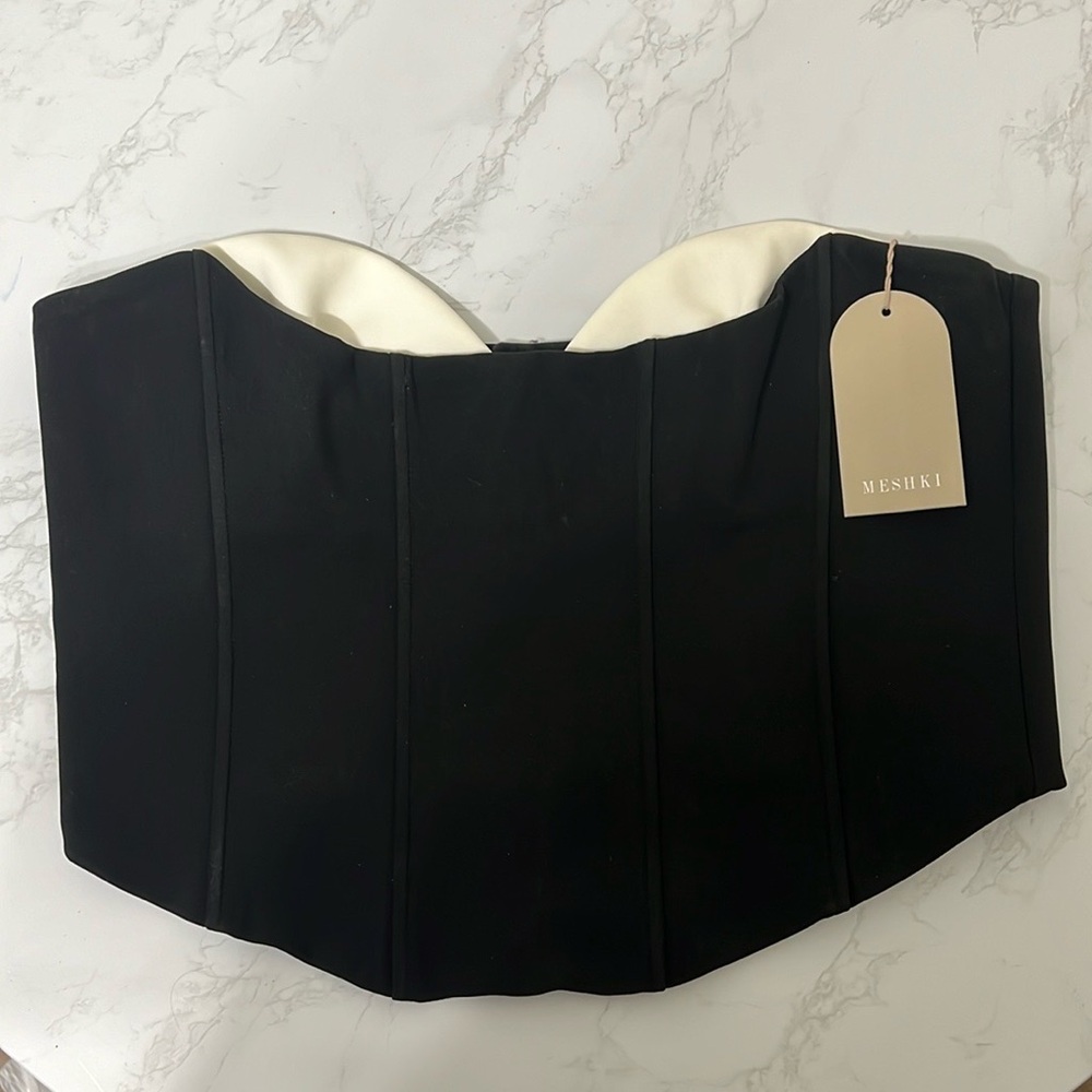 Meshki Oceane Contrast Suiting Strapless Corset